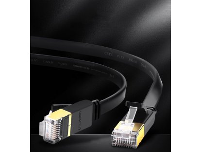 Síťový kabel Ethernet Patchcord RJ45 Cat 7 STP LAN 10 Gb/s 5 m černý (NW106 11263)