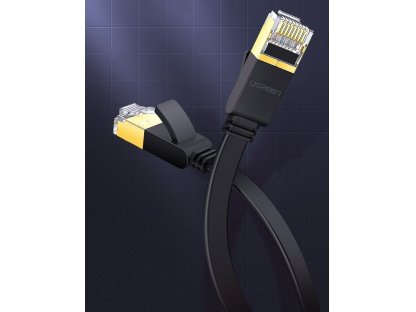 Síťový kabel Ethernet Patchcord RJ45 Cat 7 STP LAN 10 Gb/s 5 m černý (NW106 11263)