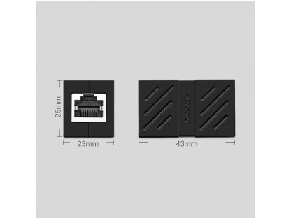 Síťový konektor RJ 45 Keystone In-Line Coupler samice na samici 1ks (černý) (NW114 20390)