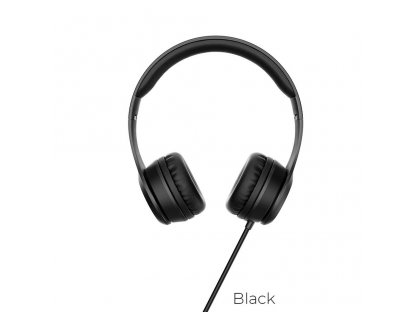 Sluchátka na uši drátová W21 Gracefull černá