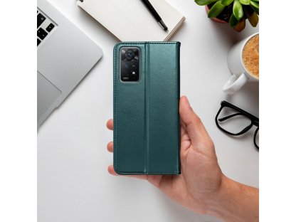 Pouzdro Smart Magneto pro Xiaomi Redmi Note 12S - tmavě zelené