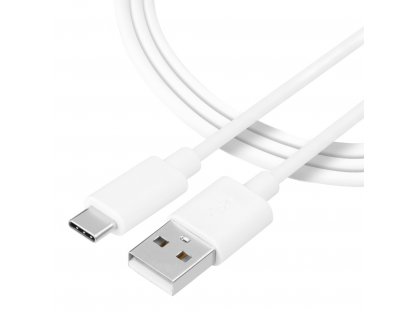 Smooth Thread Kabel USB-A/USB-C  0.3m bílý