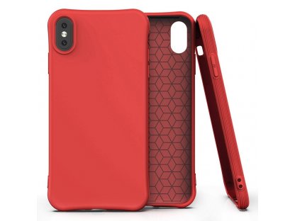 Soft Color Case elastické gelové pouzdro iPhone XS / iPhone X červené