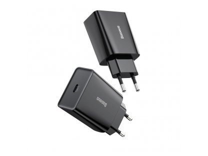 Speed Mini nabíječka EU napájecí adaptér pro rychlé nabíjení USB typu C 20W 3A černý (CCFS-SN01)