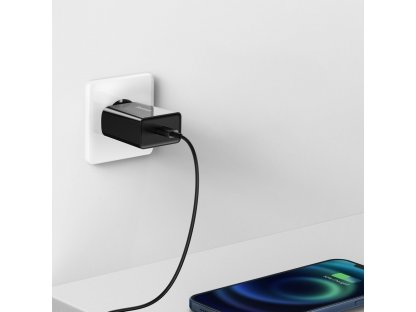 Speed Mini nabíječka EU napájecí adaptér pro rychlé nabíjení USB typu C 20W 3A černý (CCFS-SN01)