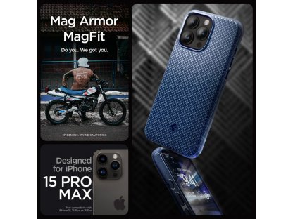 Kryt SPIGEN MAG ARMOR MAGSAFE pro IPHONE 15 PRO MAX - námořnicky modrý