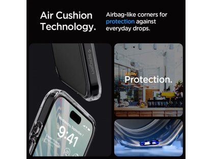 Pouzdro SPIGEN Ultra Hybrid pro IPHONE 15 PRO - tmavě šedé