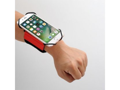 Sportovní běžecký pásek / armband na zápěstí pro telefon do 6'' palců růžový