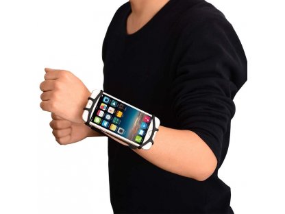 Sportovní běžecký pásek / armband na zápěstí pro telefon do 6'' palců růžový