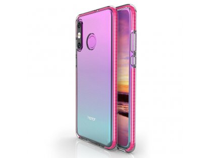 Spring Case gelové pouzdro s barevným rámem Huawei P30 Lite tmavě růžové