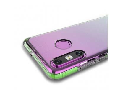 Spring Case gelové pouzdro s barevným rámem Huawei P30 Lite tmavě růžové