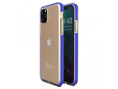 Spring Case gelové pouzdro s barevným rámem iPhone 11 Pro tmavě modré
