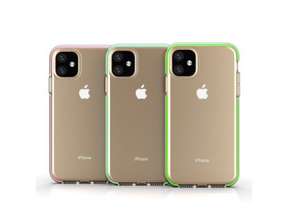 Spring Case gelové pouzdro s barevným rámem iPhone 11 tmavě modré