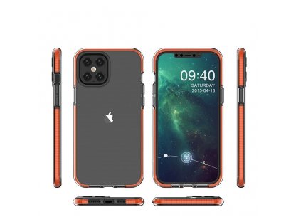 Spring Case gelové pouzdro s barevným rámem iPhone 12 Pro Max černé