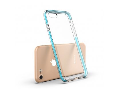 Spring Case gelové pouzdro s barevným rámem iPhone SE 2020 / iPhone 8 / iPhone 7 černé