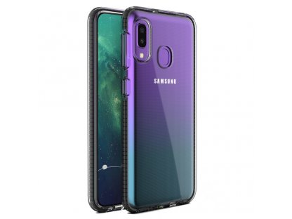 Spring Case gelové pouzdro s barevným rámem Samsung Galaxy A20e černé