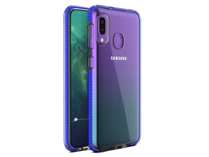 Spring Case gelové pouzdro s barevným rámem Samsung Galaxy A20e tmavě modré