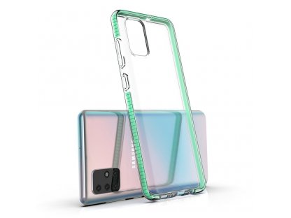 Spring Case gelové pouzdro s barevným rámem Samsung Galaxy A71 černé