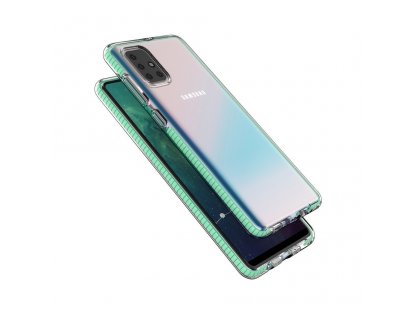 Spring Case gelové pouzdro s barevným rámem Samsung Galaxy A71 černé