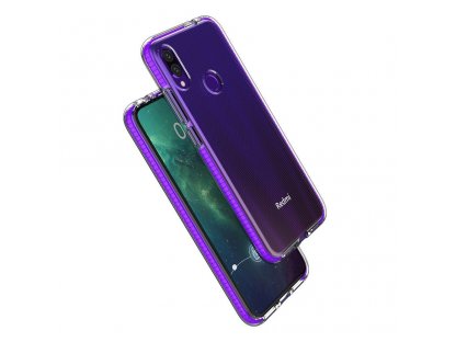 Spring Case gelové pouzdro s barevným rámem Xiaomi Redmi Note 7 světle modré