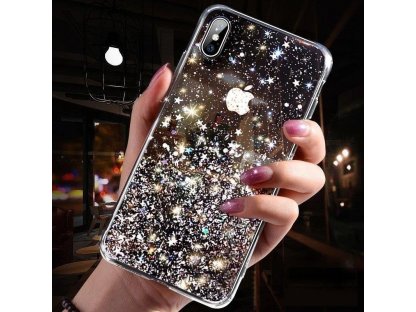 Star Glitter lesklé pouzdro s brokátem iPhone 12 mini černé