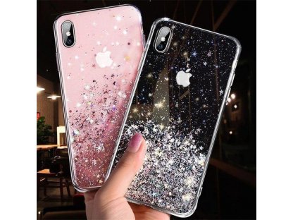 Star Glitter lesklé pouzdro s brokátem iPhone 12 mini černé