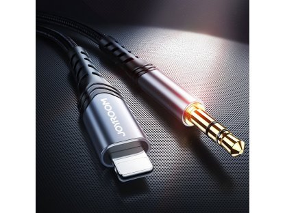 Stereo audio kabel AUX 3,5 mm mini jack - Lightning pro iPhone iPad 2 m černý (SY-A02)