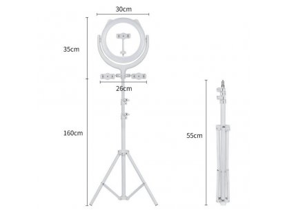 Stojací lampa LED RING Stream pro 3 zařízení CK-01 bílá