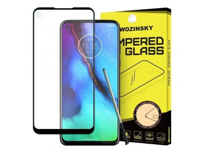 Super odolné tvrzené sklo Full Glue na celý displej s rámem Case Friendly Motorola Moto G Pro černé