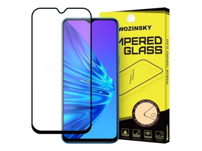 Super odolné tvrzené sklo Full Glue na celý displej s rámem Case Friendly Realme 5 černé