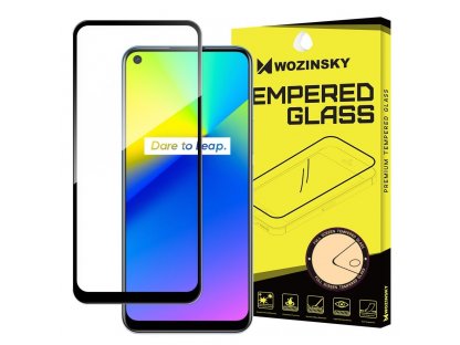 Super odolné tvrzené sklo Full Glue na celý displej s rámem Case Friendly Realme 7i černé