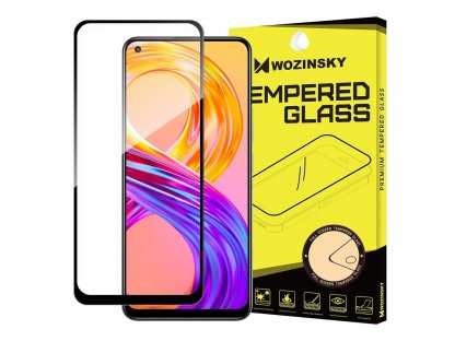 Super odolné tvrzené sklo Full Glue na celý displej s rámem Case Friendly Realme 8 Pro / Realme 8 černé