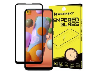 Super odolné tvrzené sklo Full Glue na celý displej s rámem Case Friendly Samsung Galaxy A11 / M11 černé