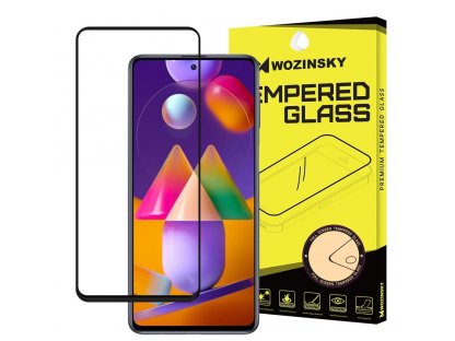 Super odolné tvrzené sklo Full Glue na celý displej s rámem Case Friendly Samsung Galaxy M51 černé