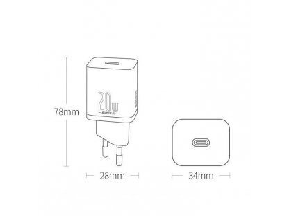 Super Si 1C USB Type C 20W Power Delivery síťová rychlonabíječka černá (CCSUP-B01)