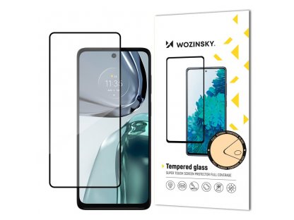 Superpevné Full Glue tvrzené sklo přes celou obrazovku s rámečkem Case Friendly pro Motorola Moto G62 černá