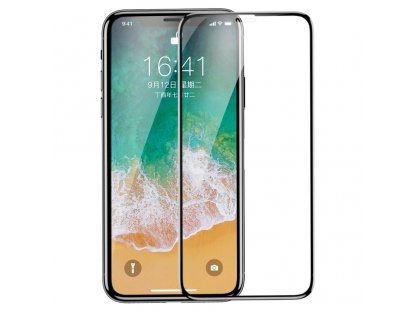 Tempered Glass Film tvrzené sklo 0,3 mm iPhone X / XS černé