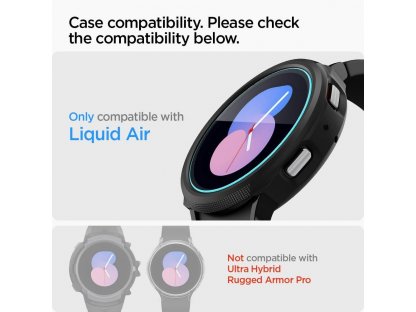 Tvrzené sklo SPIGEN GLAS.TR "EZ-FIT" 2-PACK pro SAMSUNG Galaxy Watch 4 / 5 ( 40 MM )