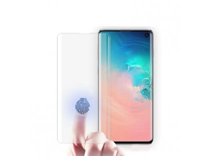 Tempered Glass UV tvrzené sklo UV 9H Samsung Galaxy Note 10 (in-display fingerprint sensor friendly) - sklo bez lepidla a LED lampy