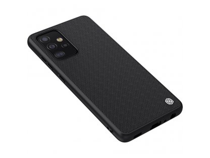 Textured odolný vyztužený zadní kryt s gelovým rámem a nylonovou zadní stranou pro Samsung Galaxy A52 5G / A52 4G černý