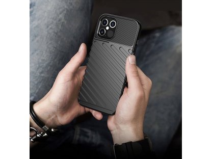 Thunder Case elastické pancéřové pouzdro iPhone 12 Pro / iPhone 12 černé