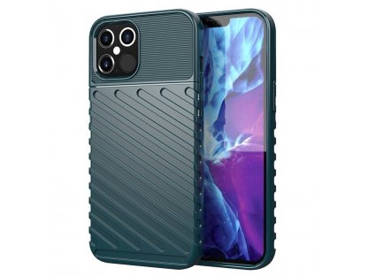 Thunder Case elastické pancéřové pouzdro iPhone 12 Pro / iPhone 12 zelené