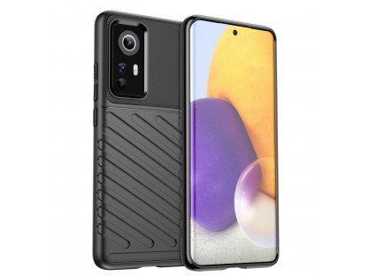 Thunder Case flexibilní pancéřový zadní kryt pro Xiaomi 12/12X černý