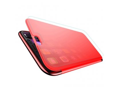 Touchable Case gelové pouzdro s tvrzeným sklem iPhone X červené