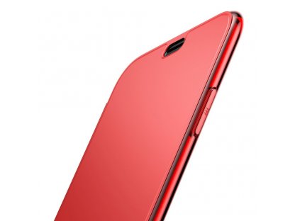 Touchable Case gelové pouzdro s tvrzeným sklem iPhone X červené