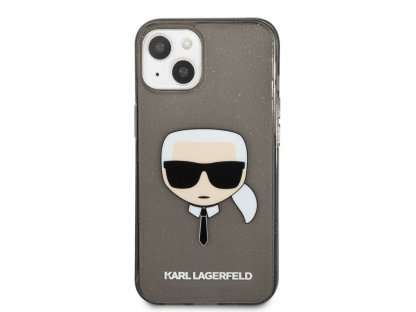 TPU Full Glitter Karl Head Kryt pro iPhone 13 mini Black