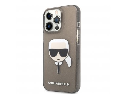 TPU Full Glitter Karl Head Kryt pro iPhone 13 Pro Black