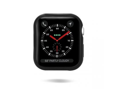 TPU Plating 2x gelové elastické pouzdro na Apple Watch 4 40mm černé/průsvitné