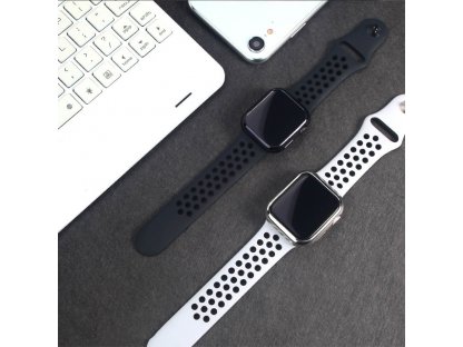 TPU Plating 2x gelové elastické pouzdro na Apple Watch 4 40mm černé/průsvitné