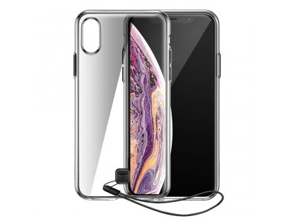 Transparent Key zesílené pouzdro s gelovým rámem iPhone XS Max černé (WIAPIPH65-QA01)